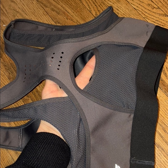 Fabletics Black and Gray Racerback Bra for Intense Workouts - Picture 5 of 8